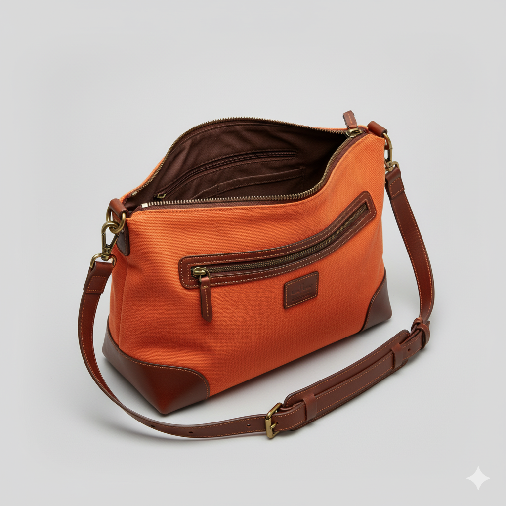 Vicenza Hobo Shoulder Bag - Cloth/Leather