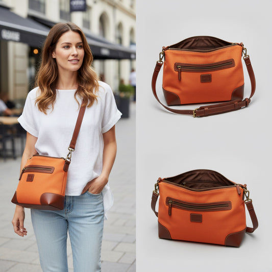 Vicenza Hobo Shoulder Bag - Cloth/Leather