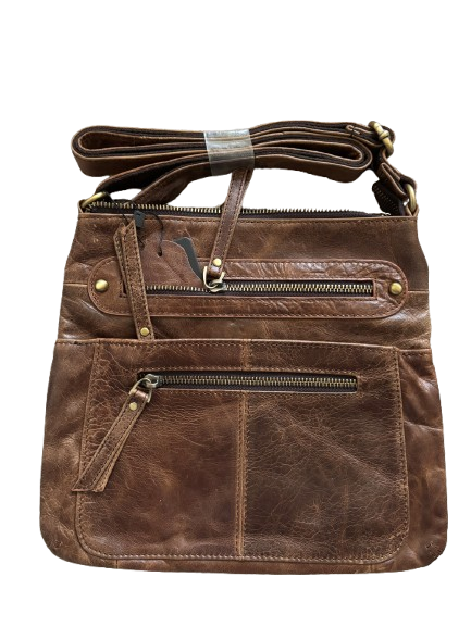 Jair Cross Body Genuine Leather Bags Passenger Bags for Men Travel - Black/Brown/Coffee